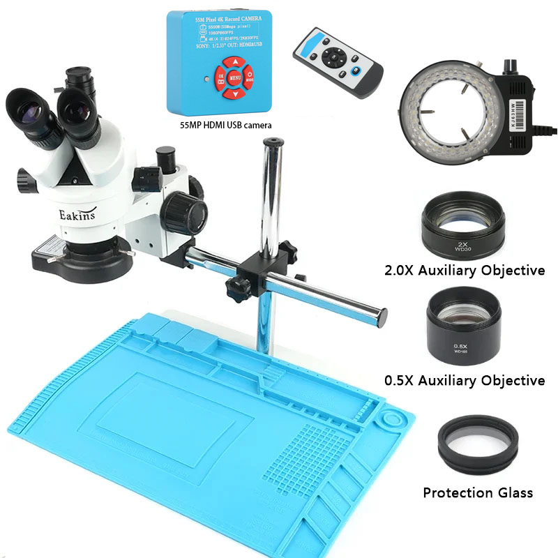 Electronics Repair Simulator - 7-45X Simul Focal Zoom Trinoculaire Stereomicroscoop