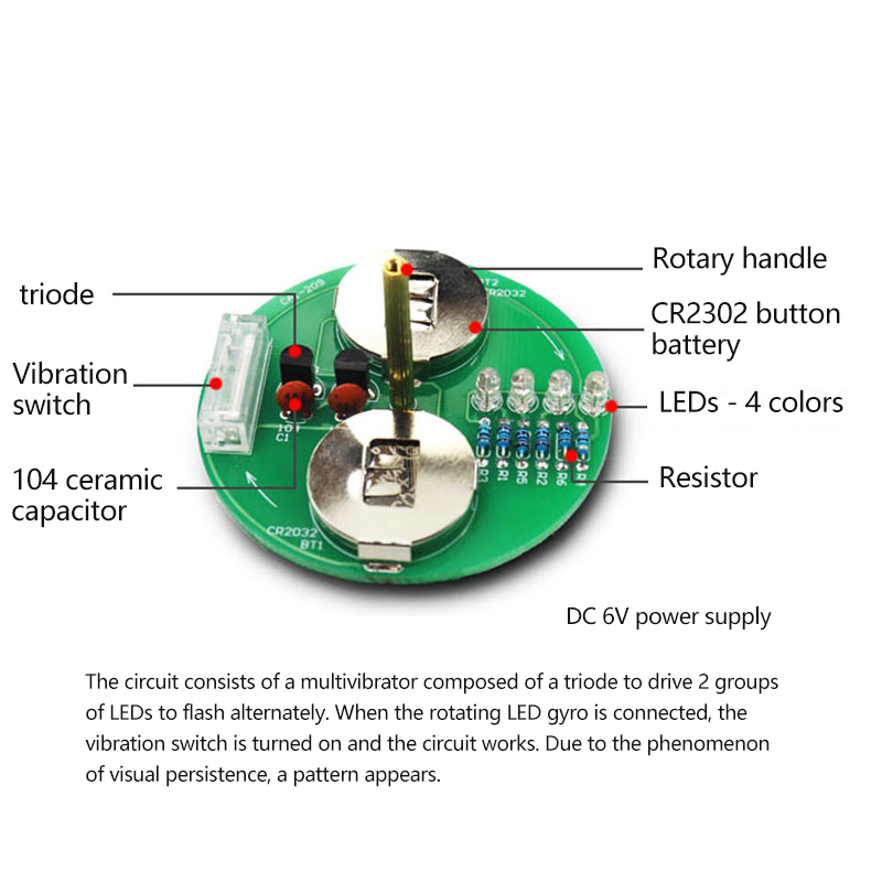 LED Desktop Roterende Lichtgyr - Electronics Repair School recensie en prijs